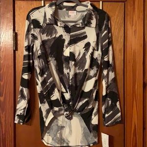 Black and white Lularoe Valentina